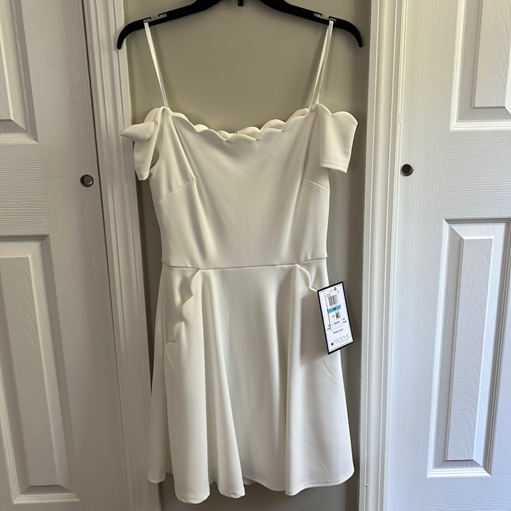 white off the shoulder dress